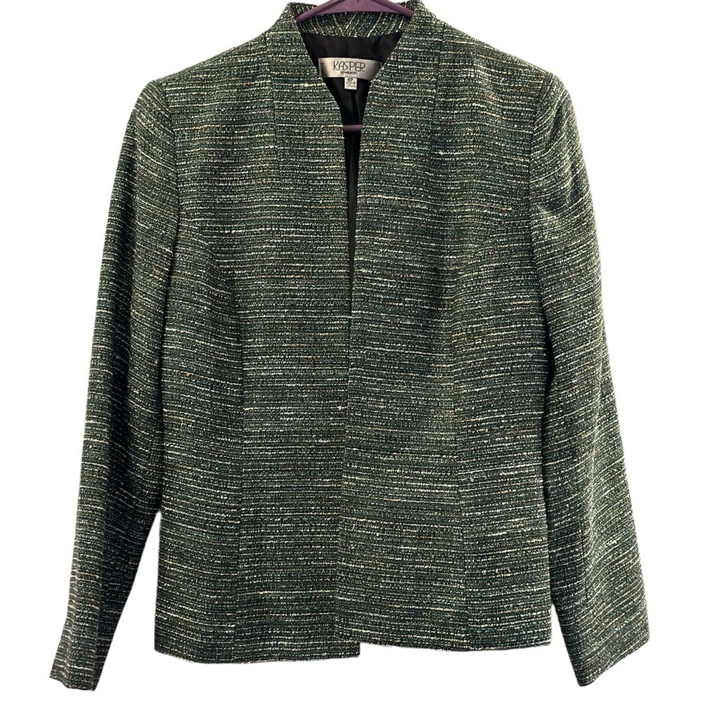 Kasper Blazer Women’s size 8P Green white open front